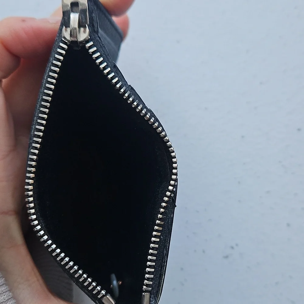 Saint Laurent Black Leather Card Holder